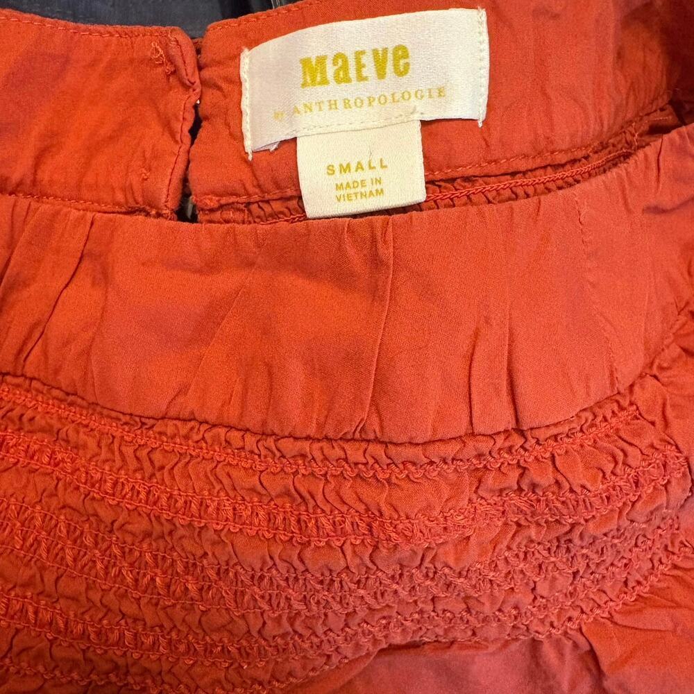 Maeve for Anthropologie Jessie Smocked Swing Blouse​​ - Picture 3 of 10